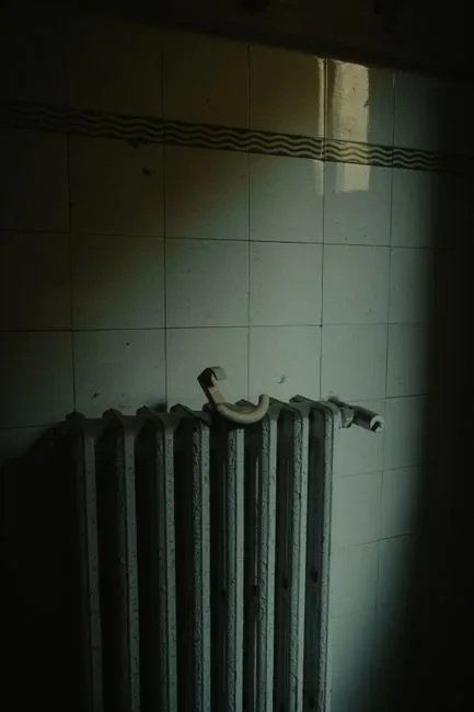 Radiator med termostatventil i en bolig